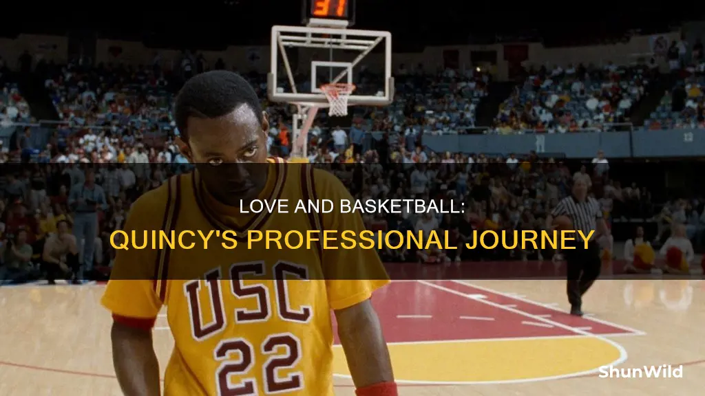 did quincy go pro in love and basketball