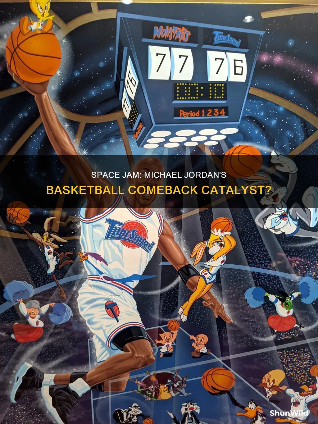 did space jam coincide with michael jordans return ti basketball