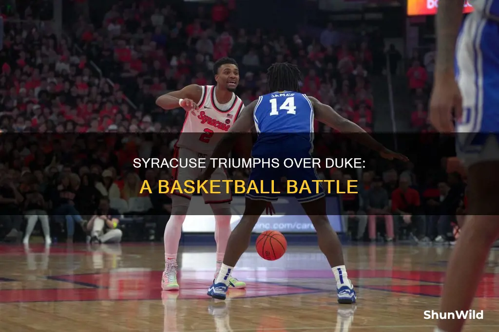 did syracuse beat duke in basketball