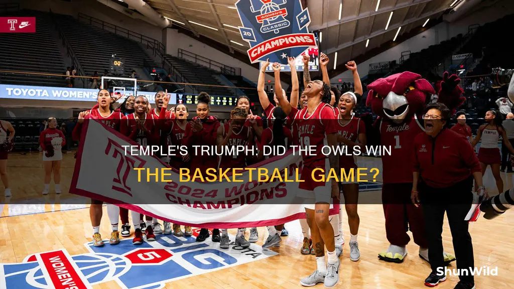 did temple basketball win