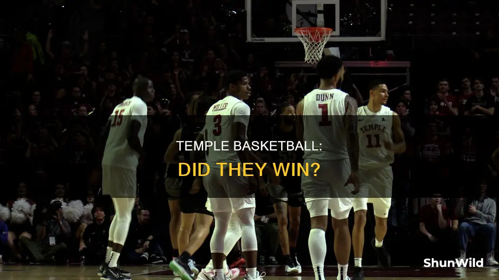 did temple basketball win