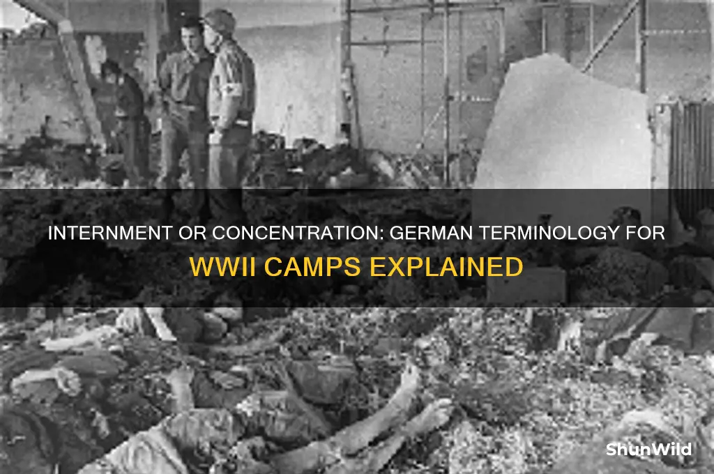 did the germans call them internment camps or concentration camps
