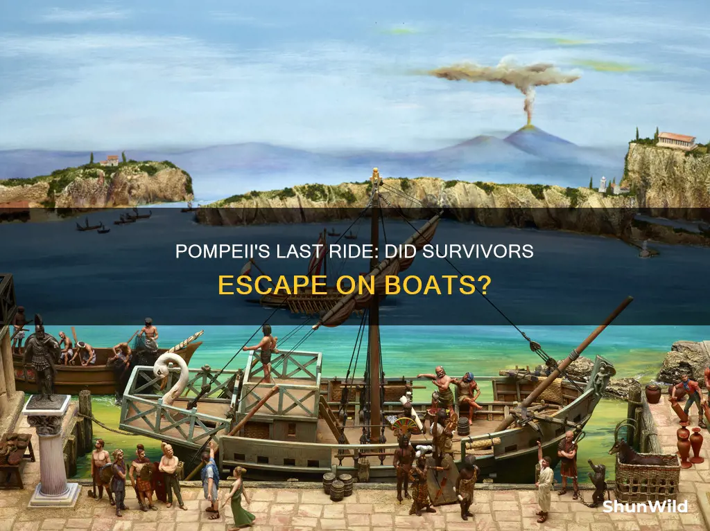 did the survivors of pompeii go on boat