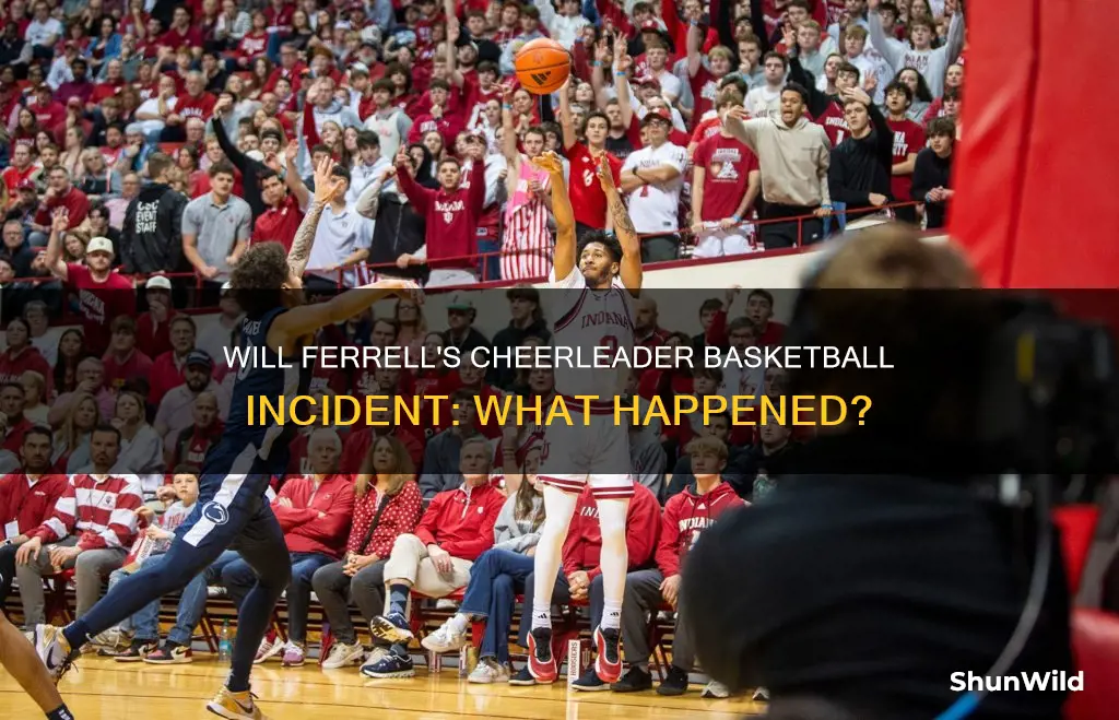 did will ferrell throw a basketball at a cheerleader