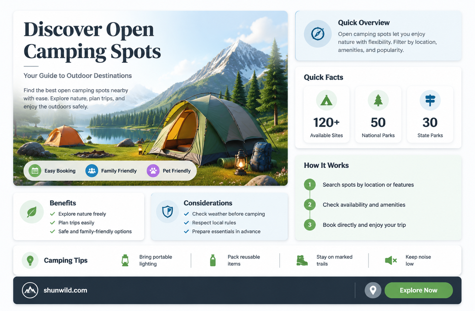 are any camping places open