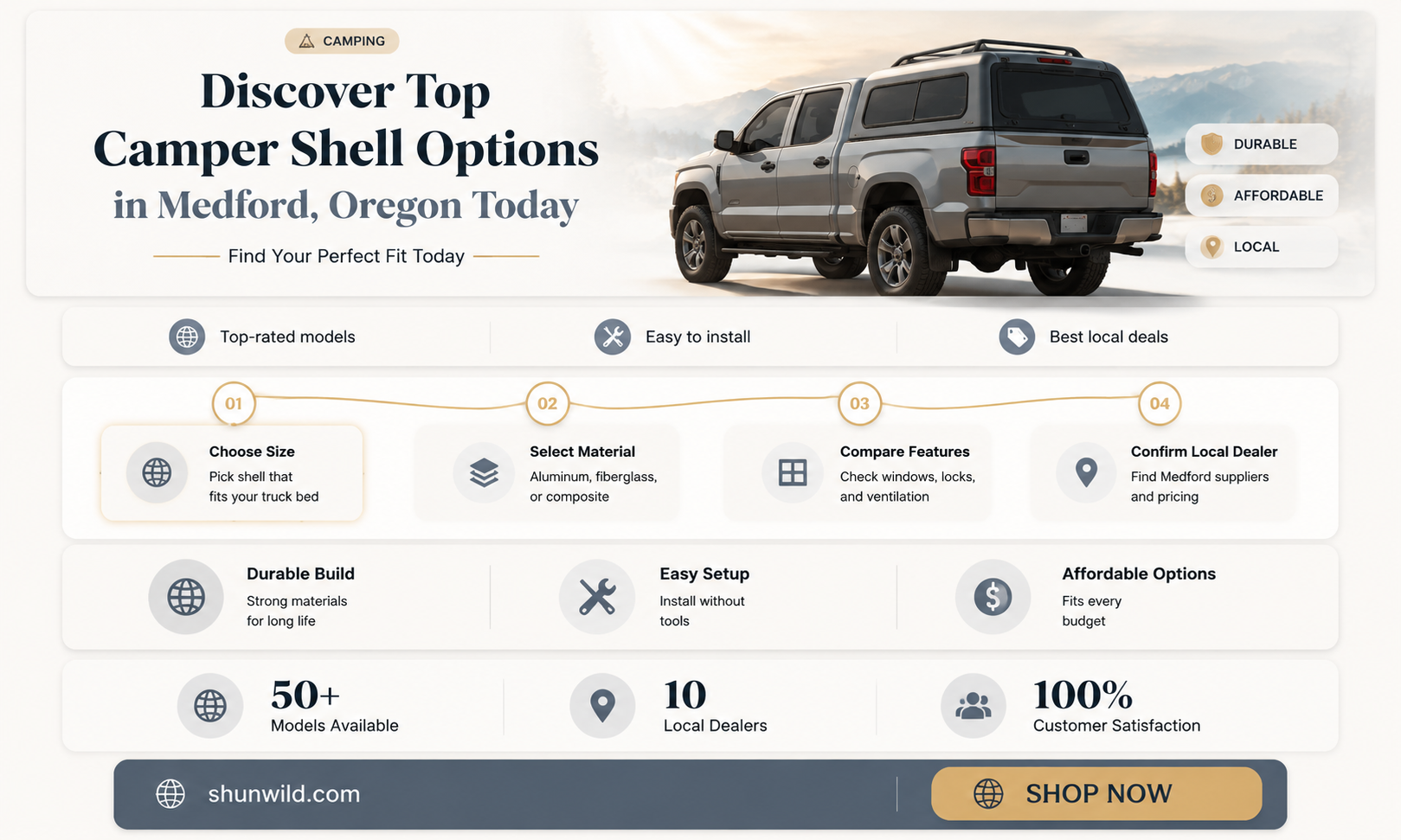 are camper shell medford oregon