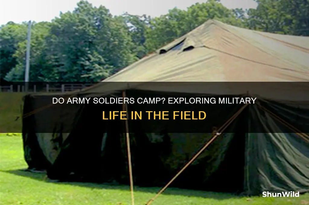 do army soldiers camp