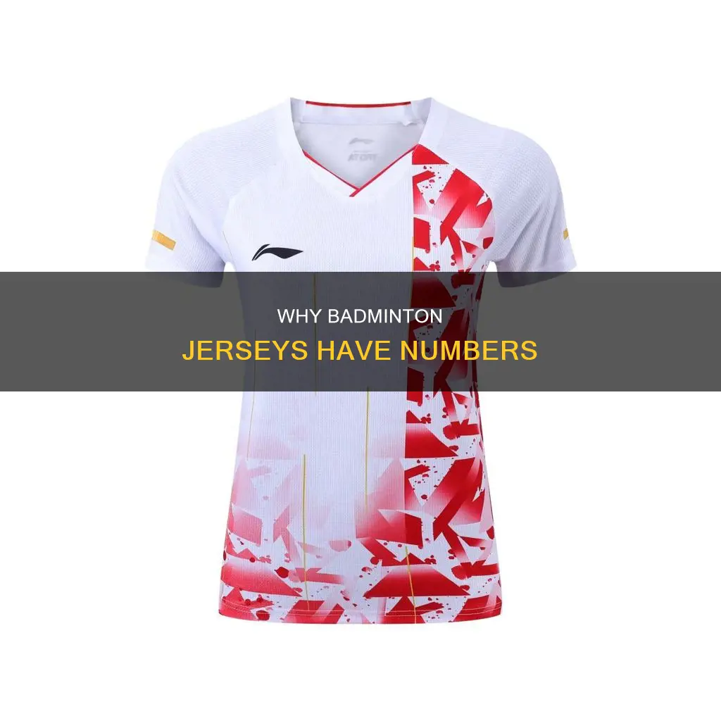 do badminton jerseys have numbers