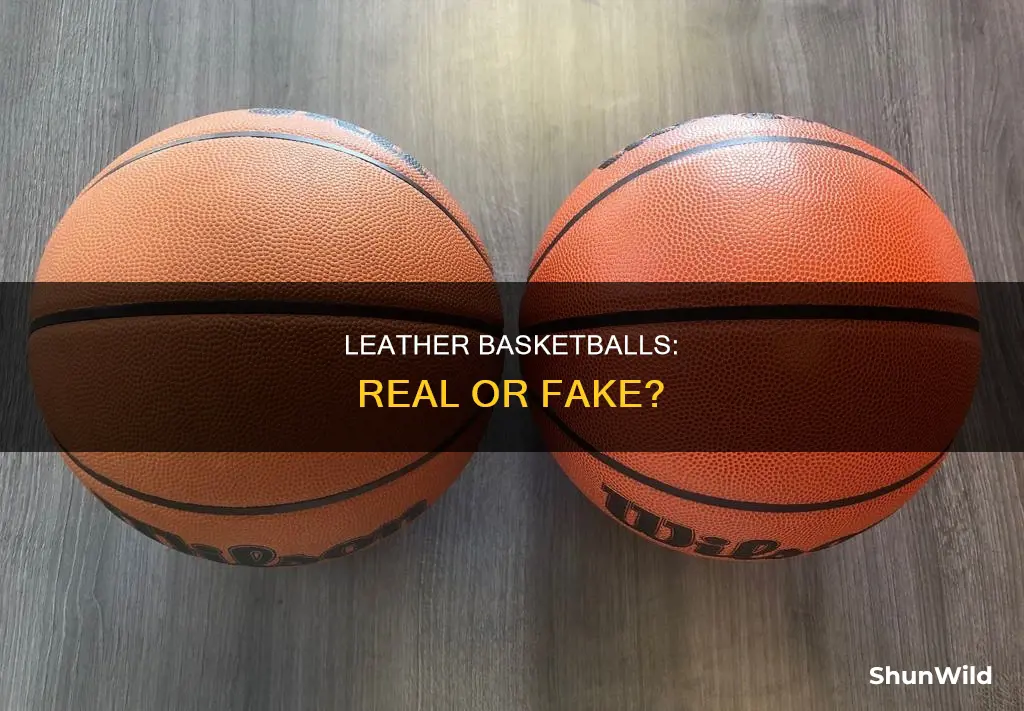 do basketballs use real leather