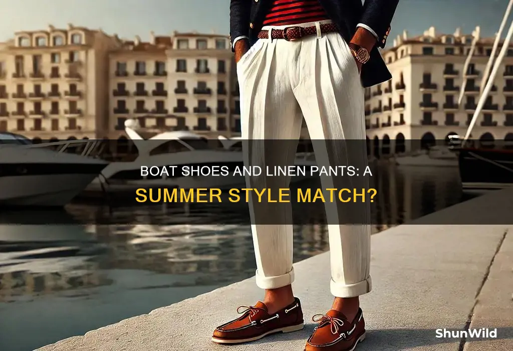 do boat shoes go with linen pants