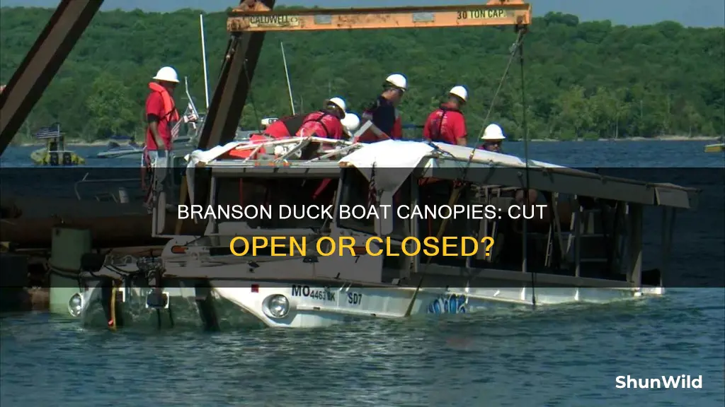 do duck boat branson mo canopy cut opened