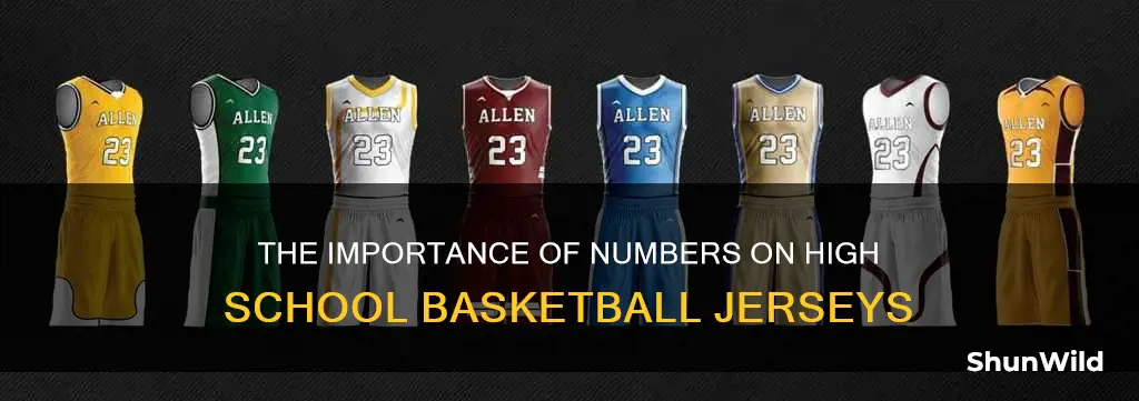 do high school basketball jerseys need numbers on the front