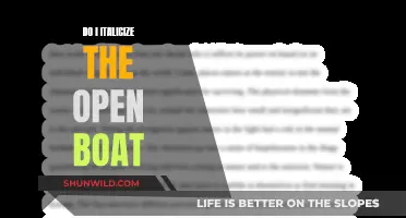 When to Italicize Titles: The Open Boat Example