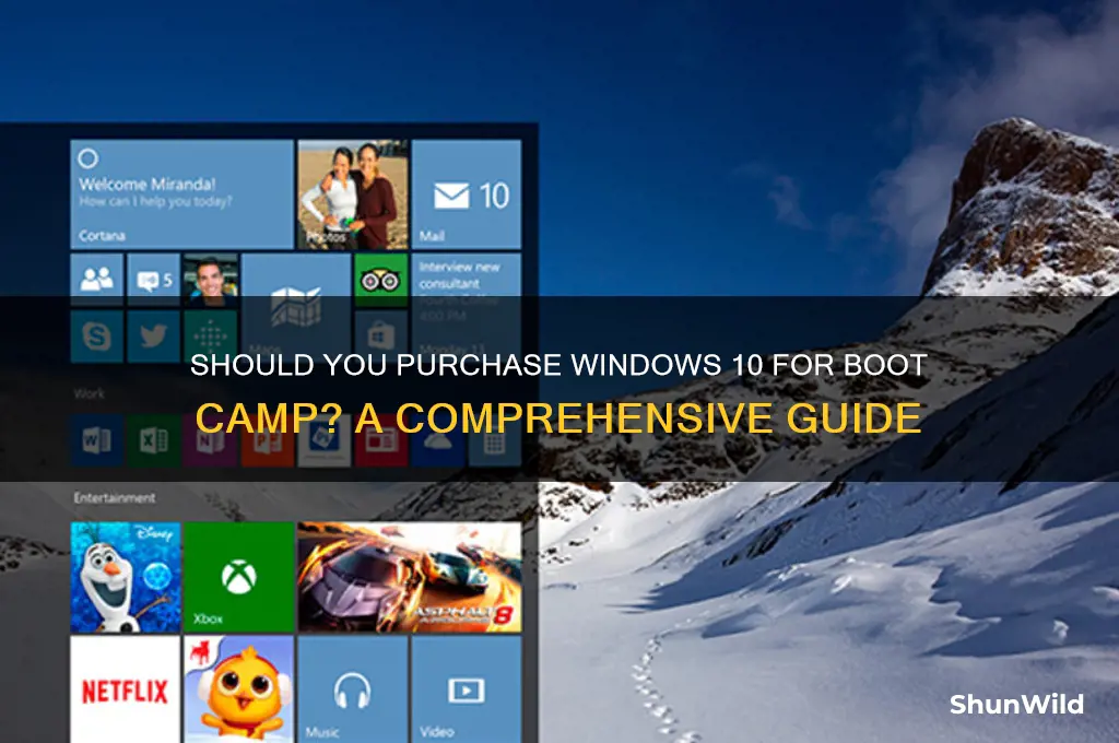 do i need to buy windows 10 for boot camp