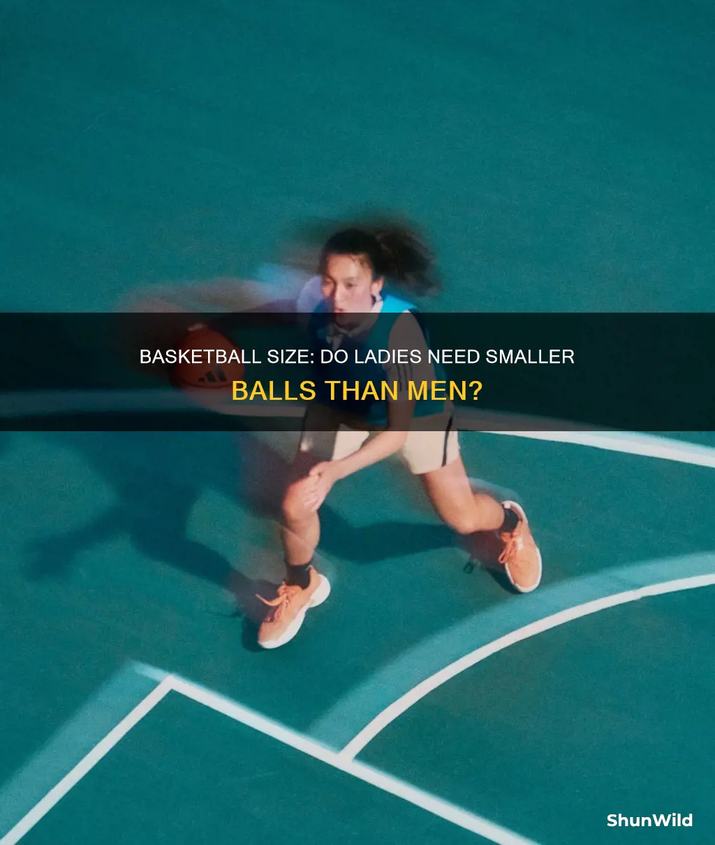 do ladies use smaller basketball than men