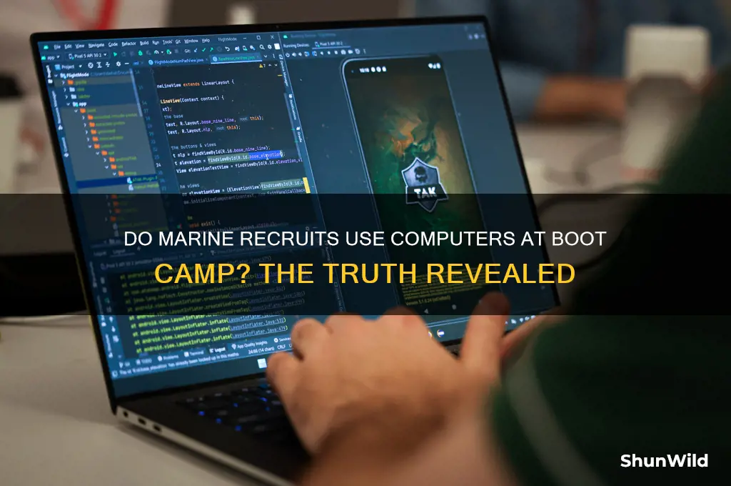 do marine recruits get to use computers at boot camp