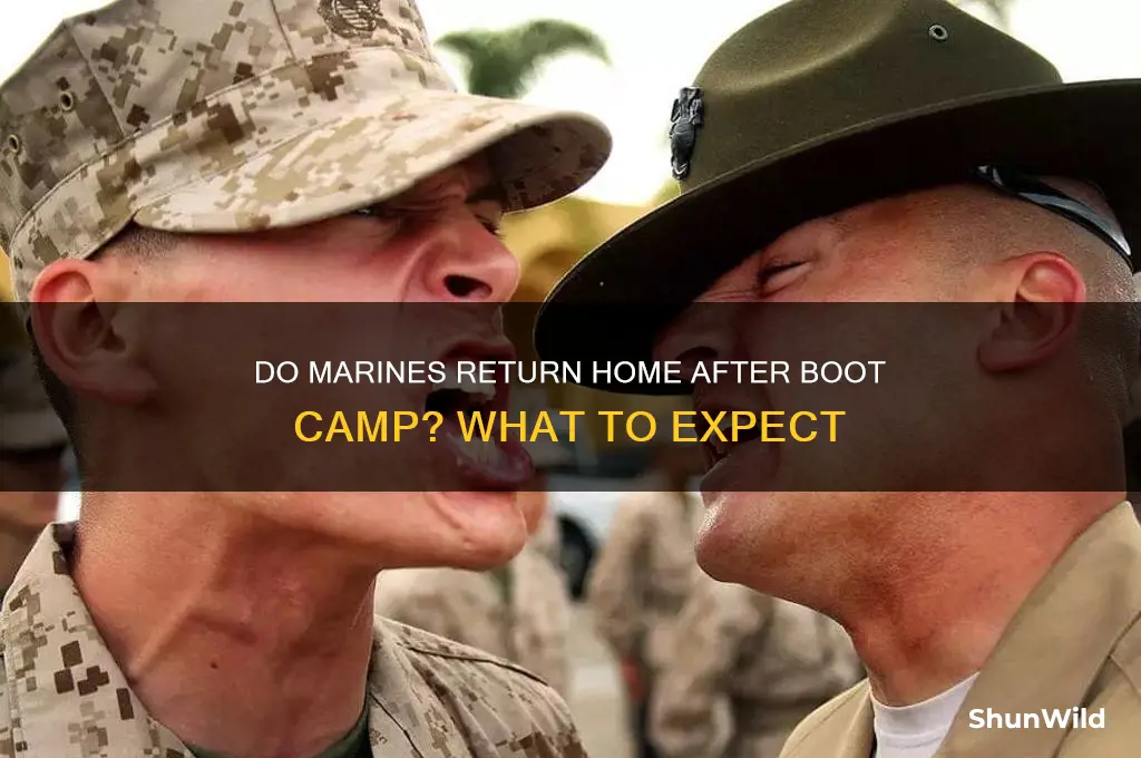 do marines come home after boot camp