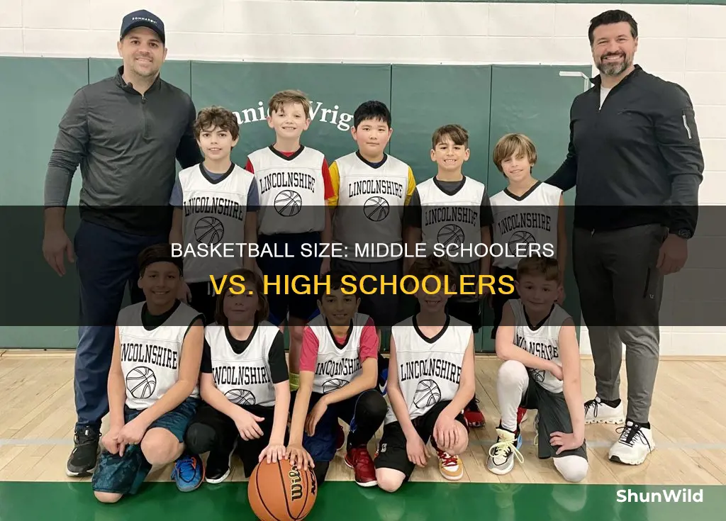 do middeschoolers and high schoolers use the same size basketball