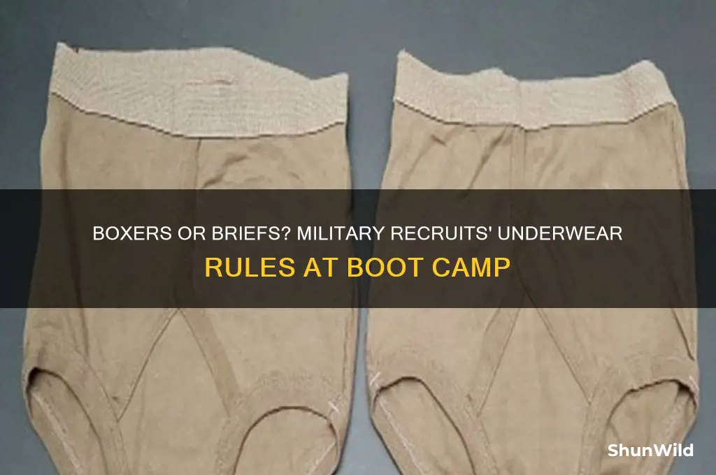 do military recruits wear boxers at boot camp