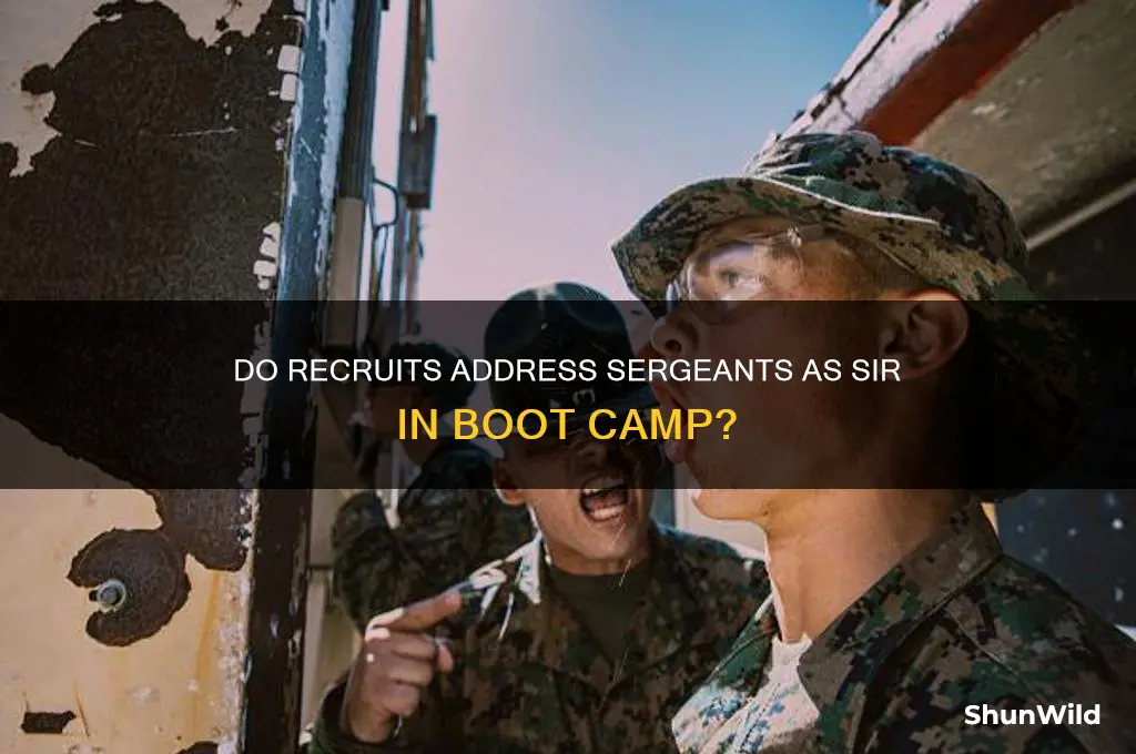 do recruits call sergeants sir in boot camp