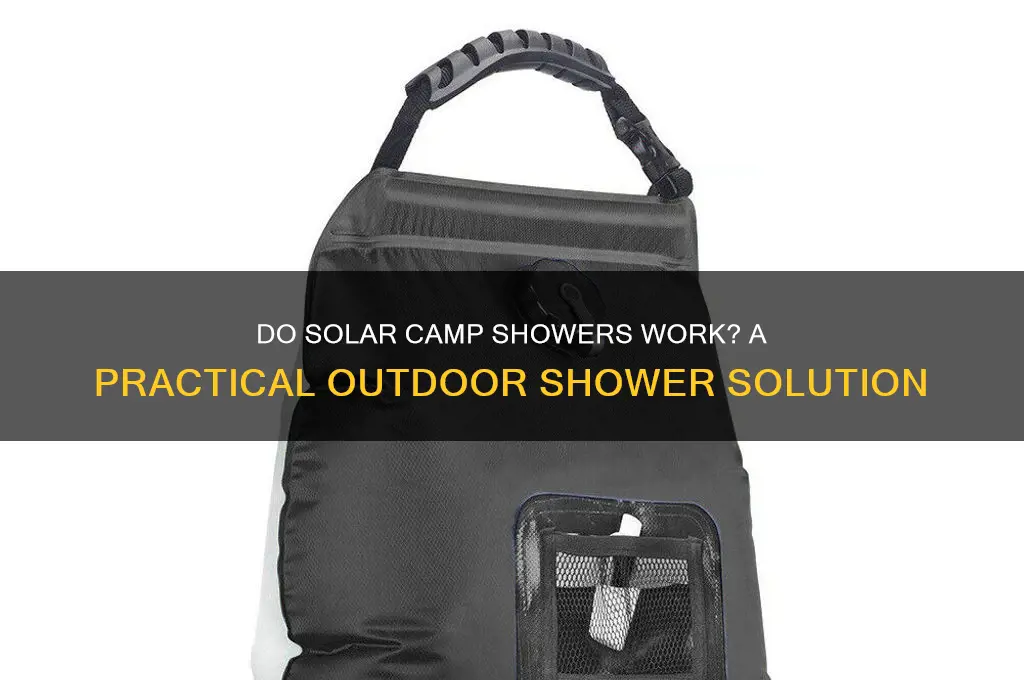 do solar camp showers work