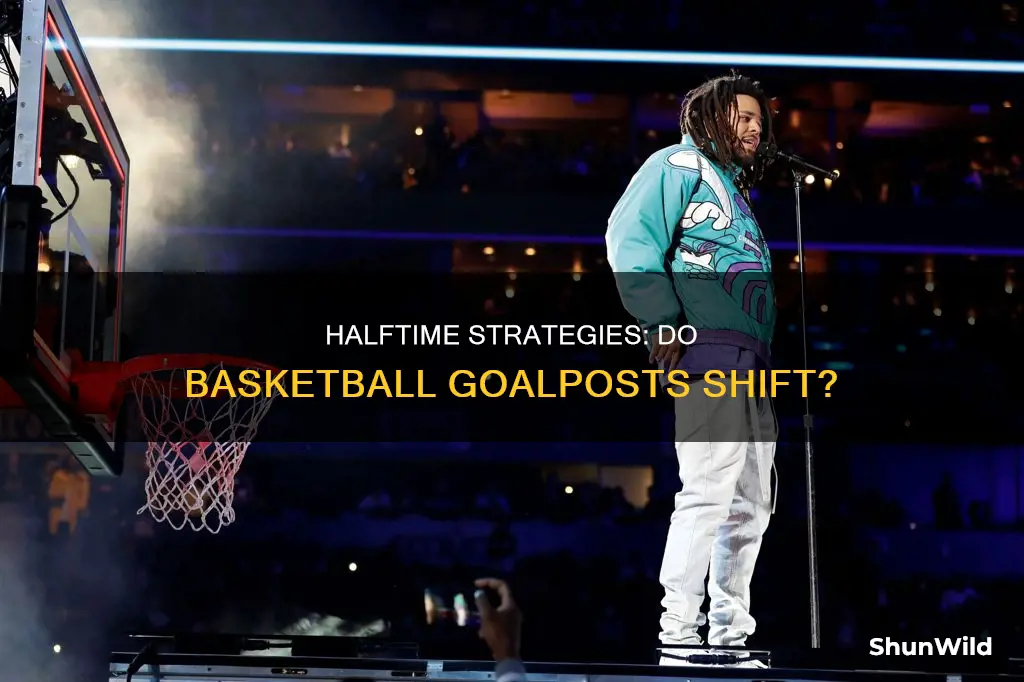 do the gosls in basketball change after halftime