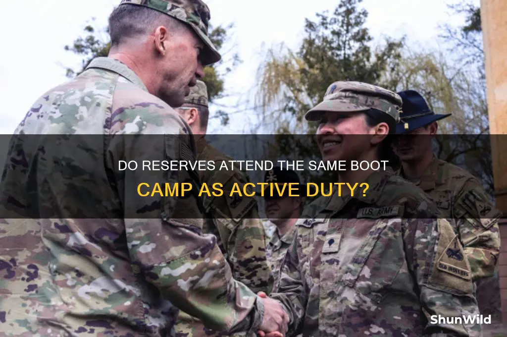 do the reserves go to the same boot camp