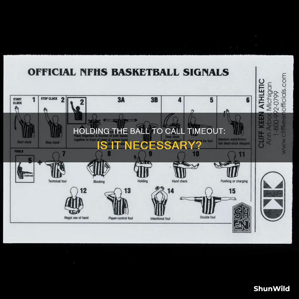 do you have to hold the basketball to call timeout