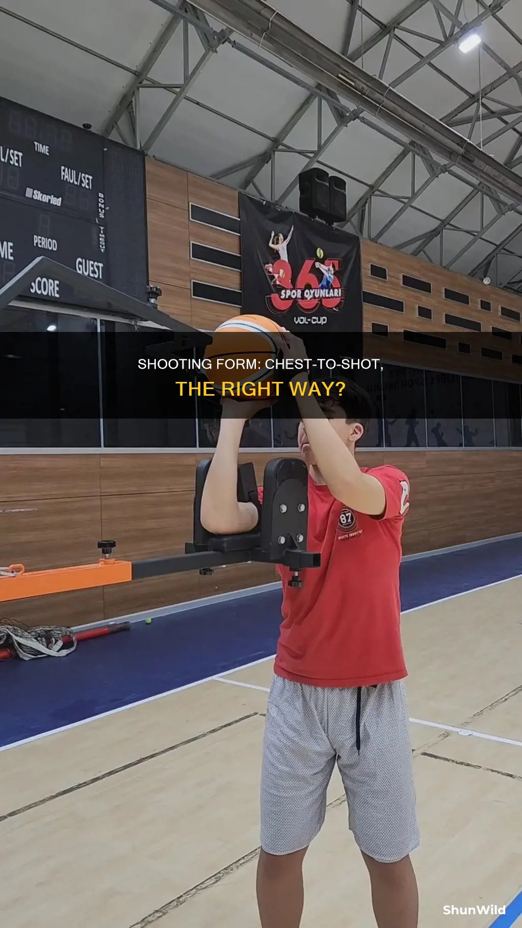 do you shoot a basketball starting from your chest