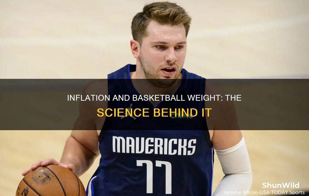 does a basketball weight different when pumped