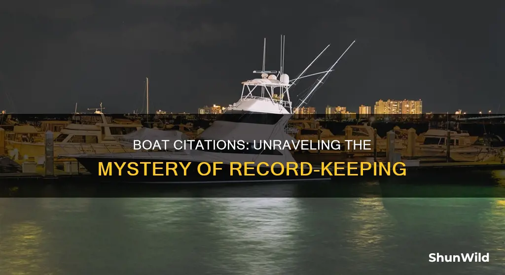 does a boat citation go on record