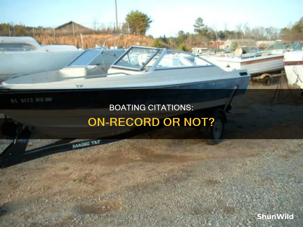 does a boat citation go on record