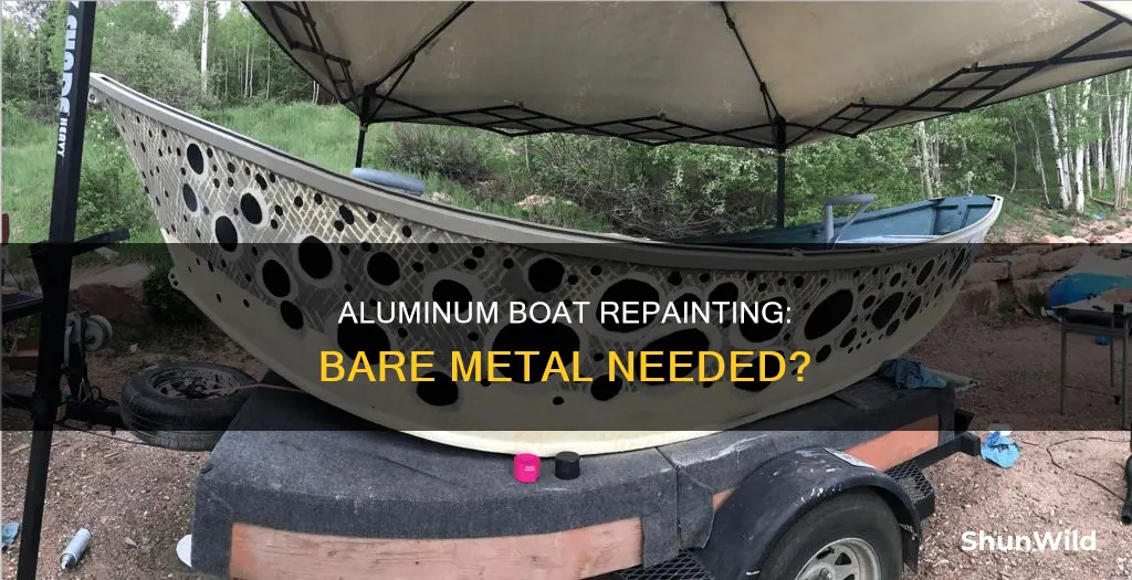 does aluminum have to be bear to repaint boat