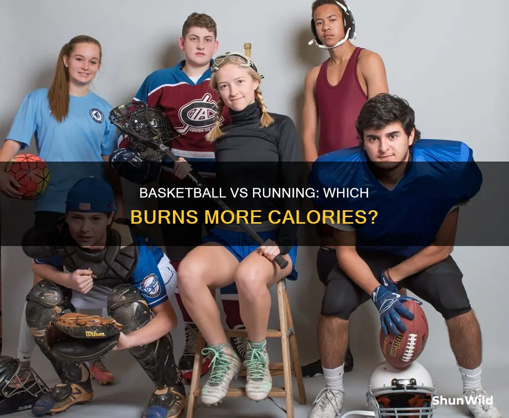 does basketball burn more calories than running