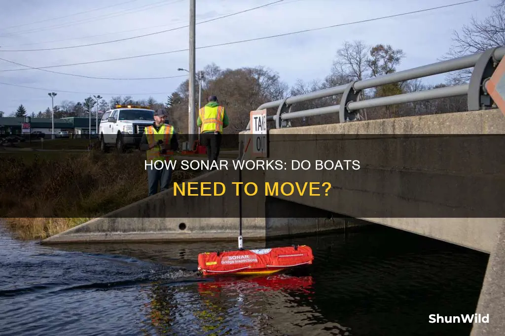 does boat have to me moving for sonar to work
