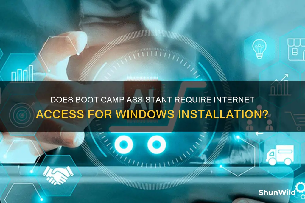 does boot camp assistant need internet
