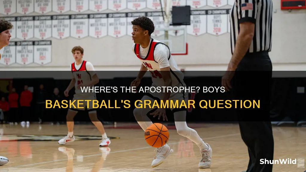 does boys basketball need an apostrophe