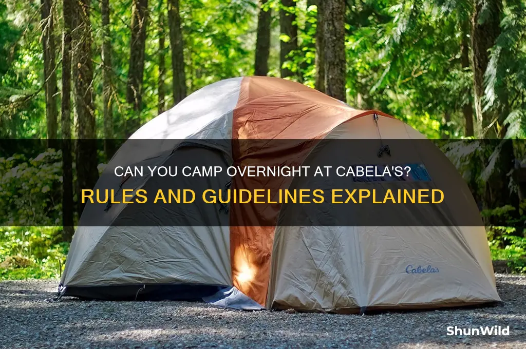 does cabelas allow overnight camping