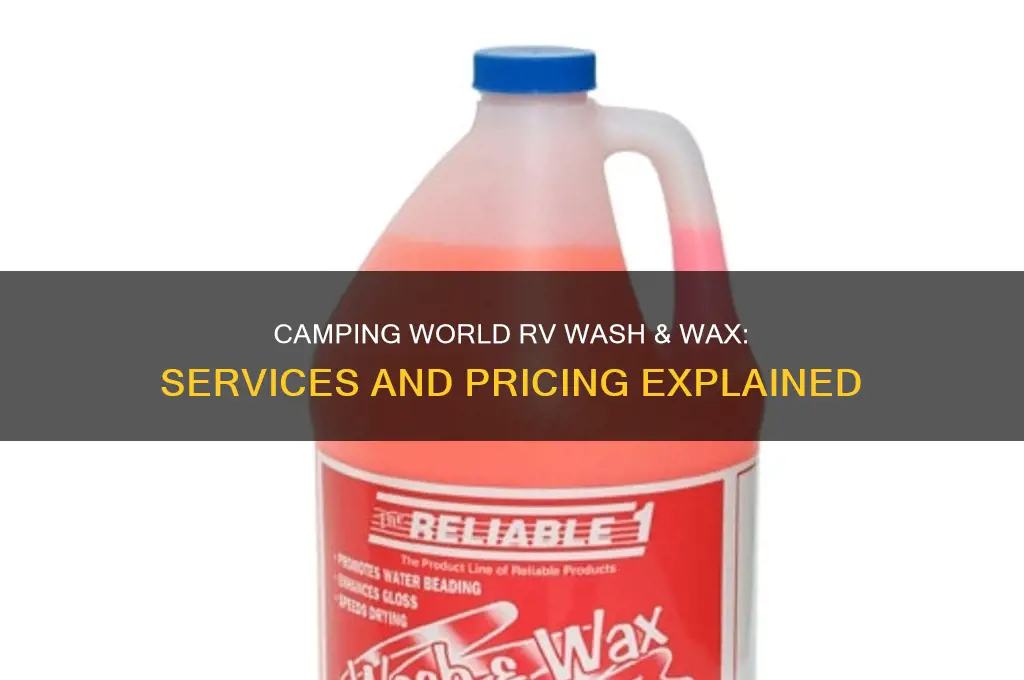 does camping world wash and wax rv and how much