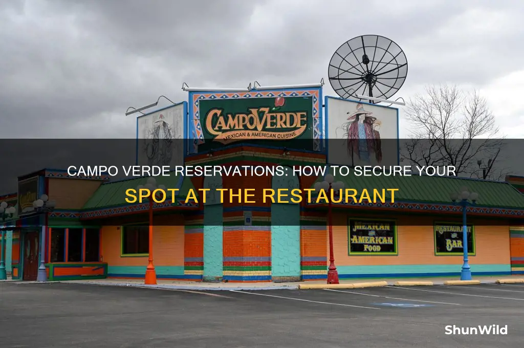 does campo verde take reservations