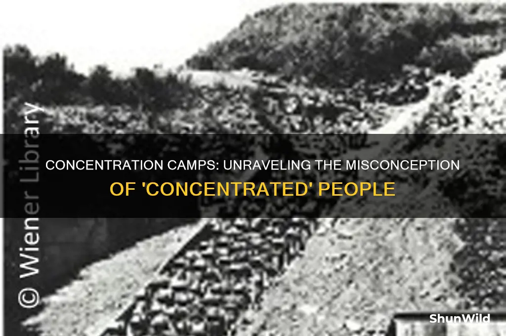 does concentration camp mean people are concentrated