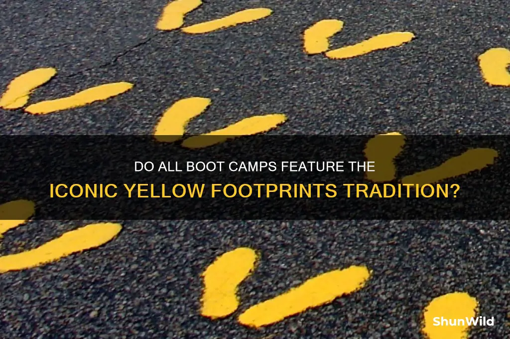 does every boot camp have the yellow footprints