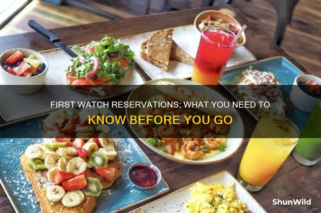 does first watch do reservations