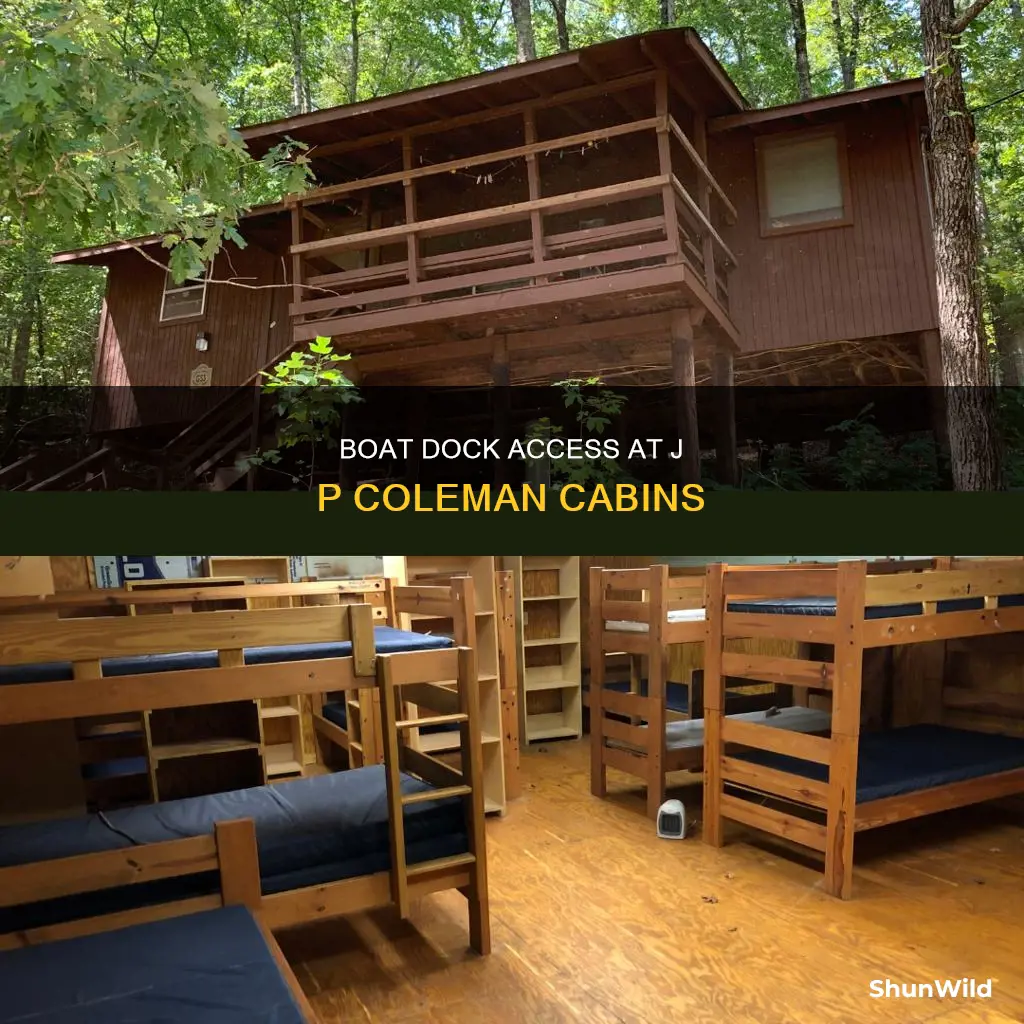 does j p coleman cabins have a boat dock