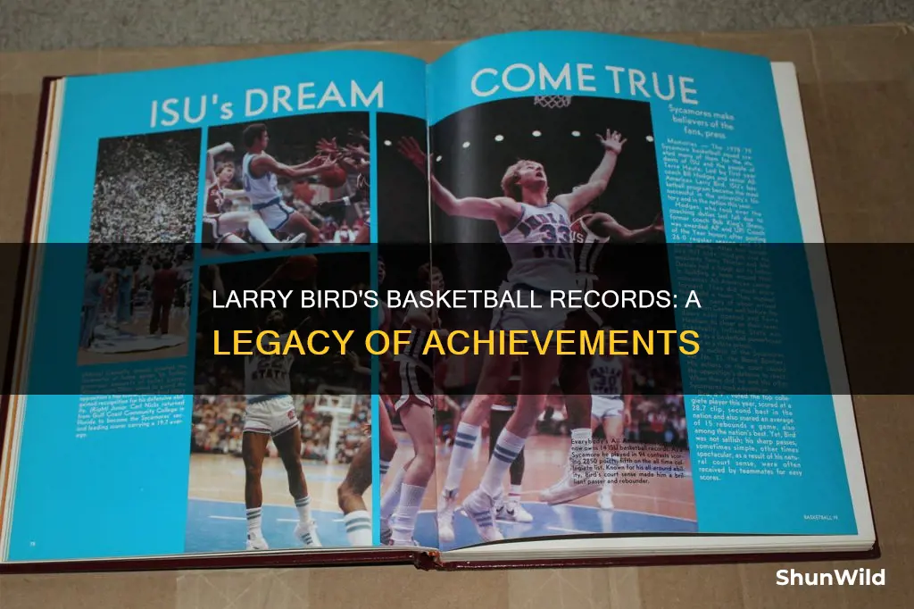 does larry bird own any basketball records
