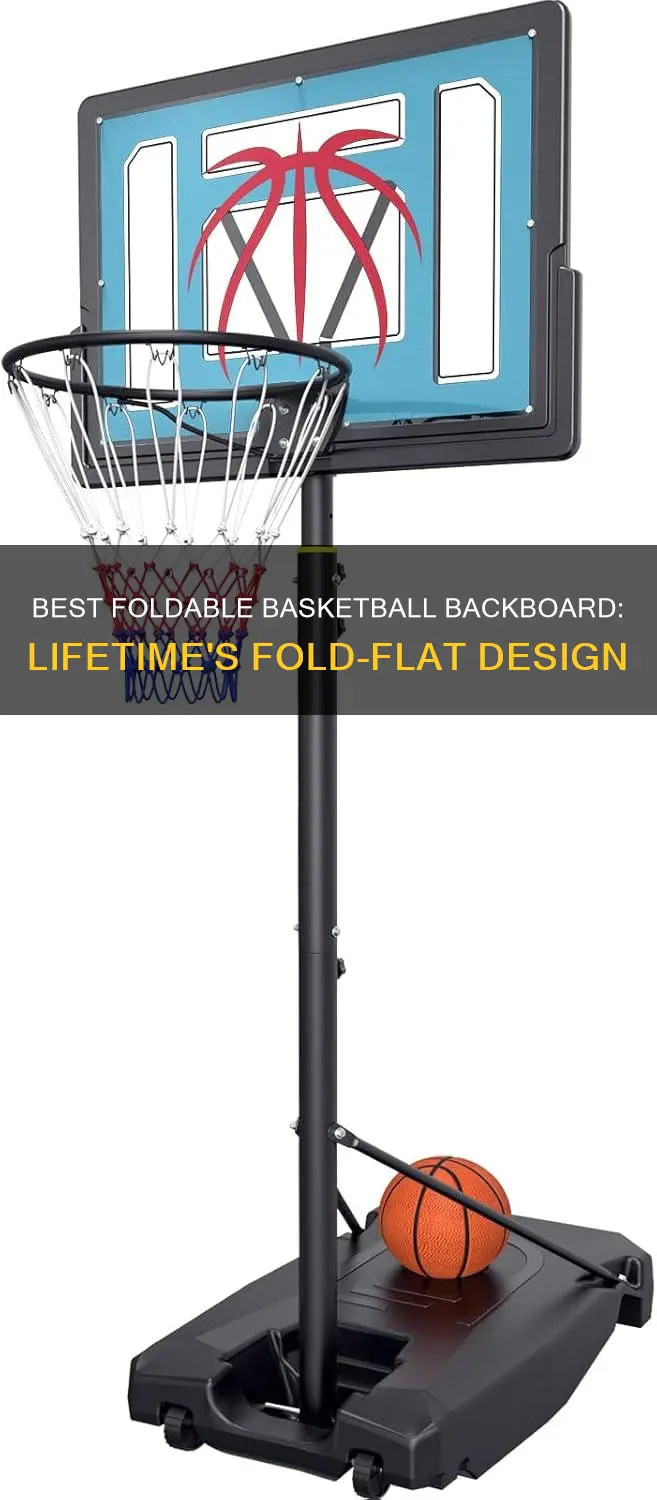 does lifetime basketball backboard fold flat