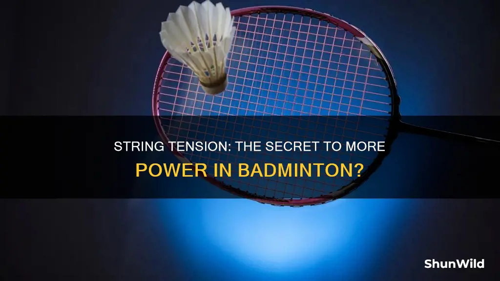 does lower string tension in badminton racket improve maph power