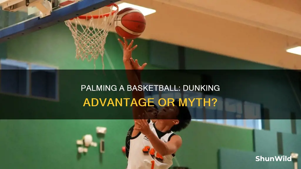 does palming a basketball help in dunking