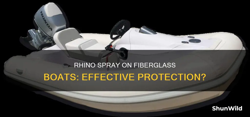 does rhino spray work on a fiberglass boat bottom