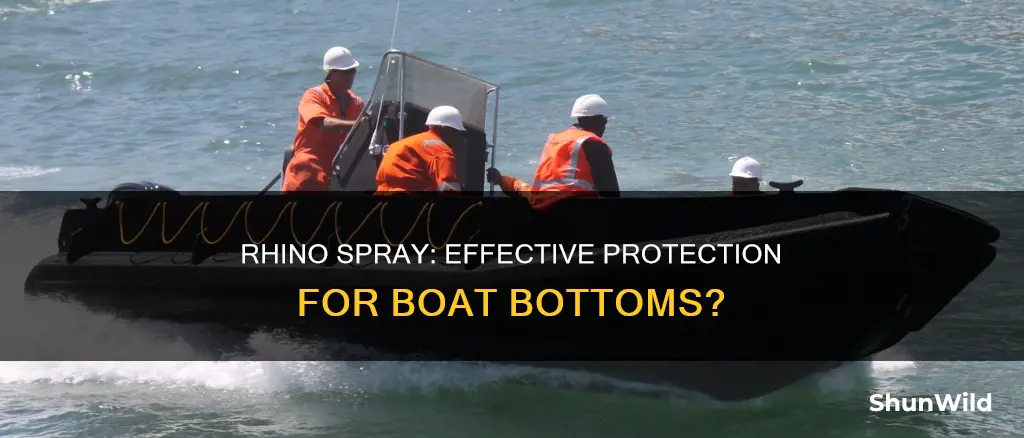 does rhino spyay work on a boat bottom